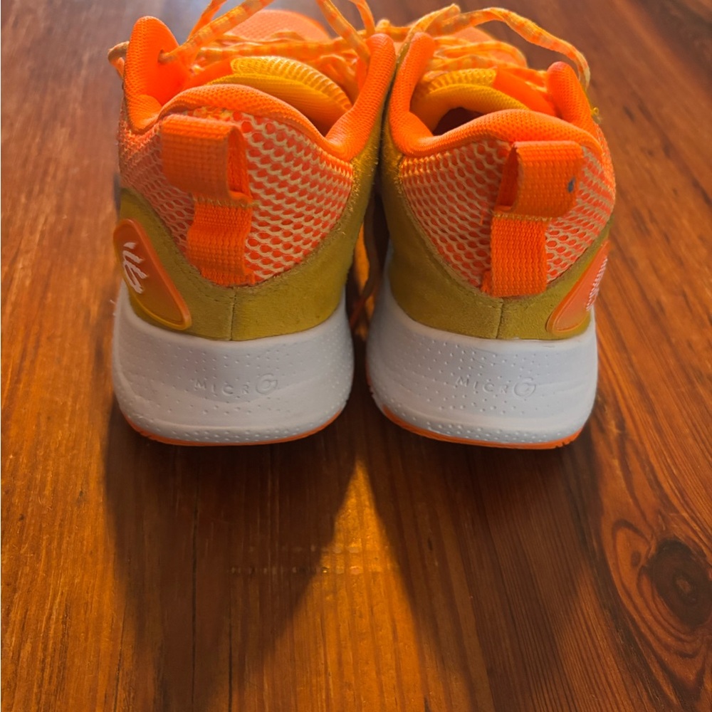 Kids Orange and Yellow Athletic Shoes - Picture 3 of 6